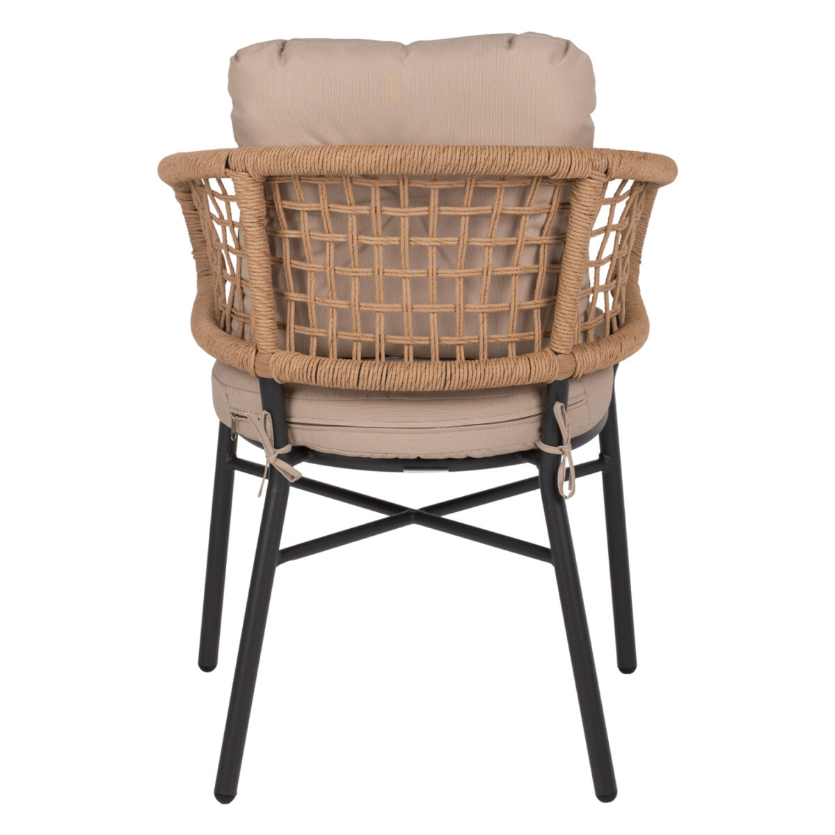 ΠΟΛΥΘΡΟΝΑ ΑΛΟΥΜΙΝΙΟΥ DARK GREY ΕΠΑΓΓΕΛΜ. RATTAN ΜΑΞΙΛΑΡΙ ΜΠΕΖ HM5863.01 60x56x84 εκ. - Image 6