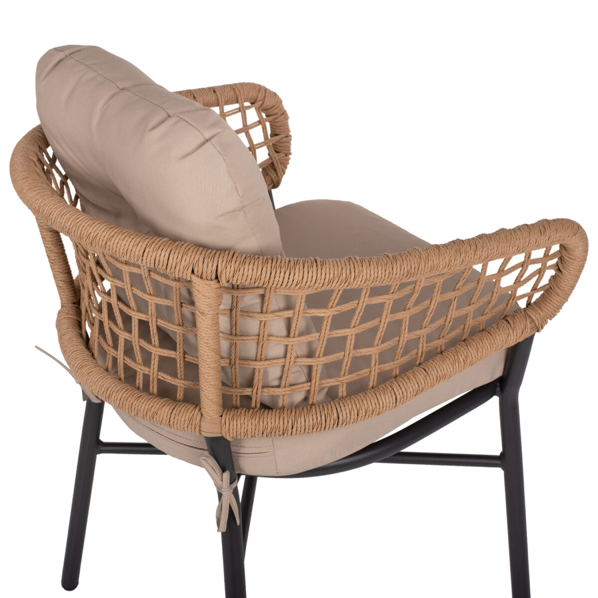 ΠΟΛΥΘΡΟΝΑ ΑΛΟΥΜΙΝΙΟΥ DARK GREY ΕΠΑΓΓΕΛΜ. RATTAN ΜΑΞΙΛΑΡΙ ΜΠΕΖ HM5863.01 60x56x84 εκ. - Image 9