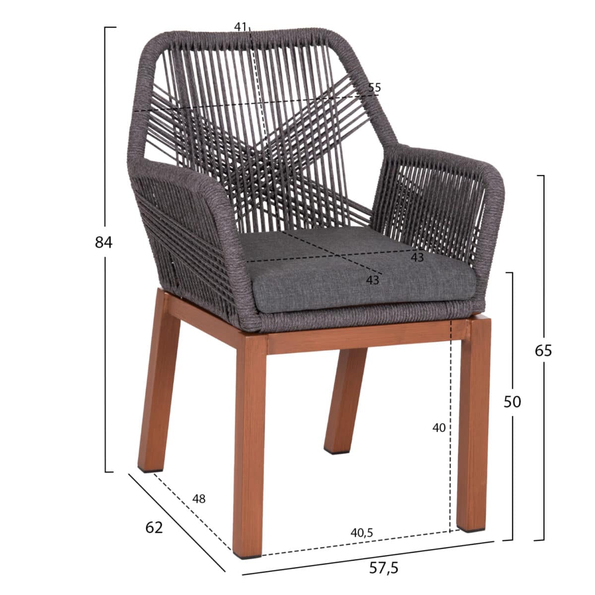 ΠΟΛΥΘΡΟΝΑ ΑΛΟΥΜΙΝΙΟΥ HOWARD HM5543.11 ΚΑΦΕ--ΣΧΟΙΝΙ & ΜΑΞΙΛΑΡΙ ΓΚΡΙ 57.5x62x84Υεκ - Image 2
