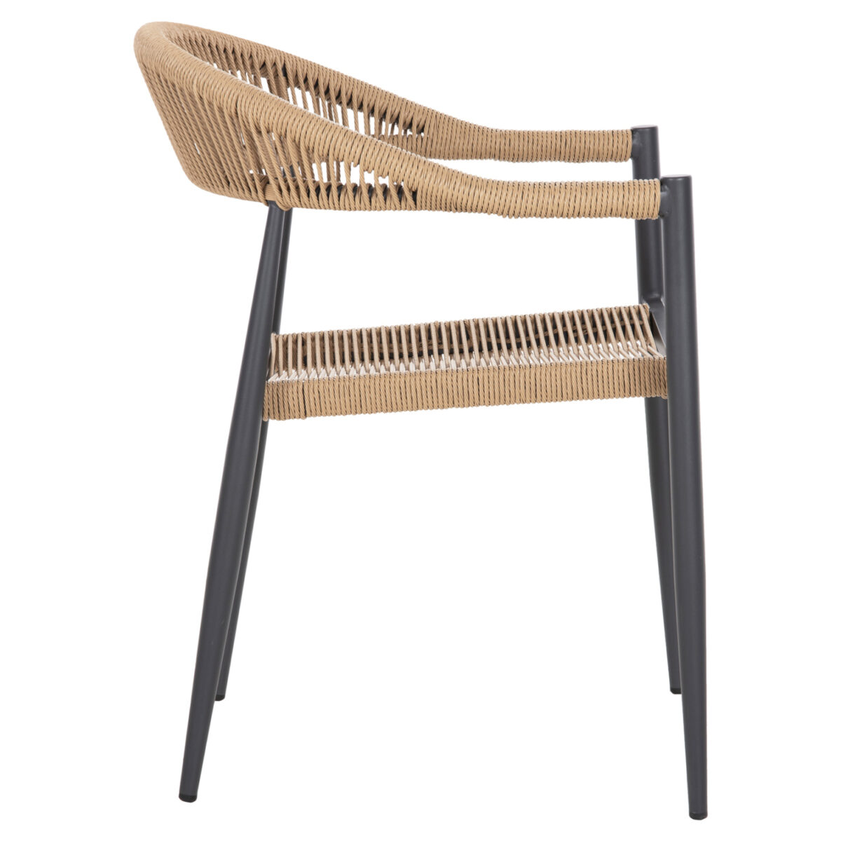 ΠΟΛΥΘΡΟΝΑ ΑΛΟΥΜΙΝΙΟΥ GRET HM5854.02 ΑΝΘΡΑΚΙ PΕ RATTAN ΜΠΕΖ 56x55,5x78Υ εκ. - Image 4