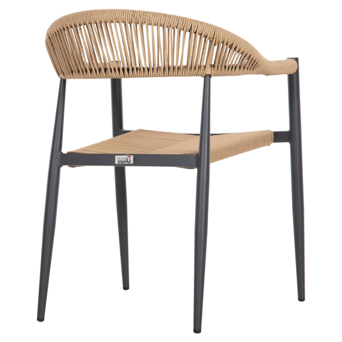 ΠΟΛΥΘΡΟΝΑ ΑΛΟΥΜΙΝΙΟΥ GRET HM5854.02 ΑΝΘΡΑΚΙ PΕ RATTAN ΜΠΕΖ 56x55,5x78Υ εκ. - Image 5