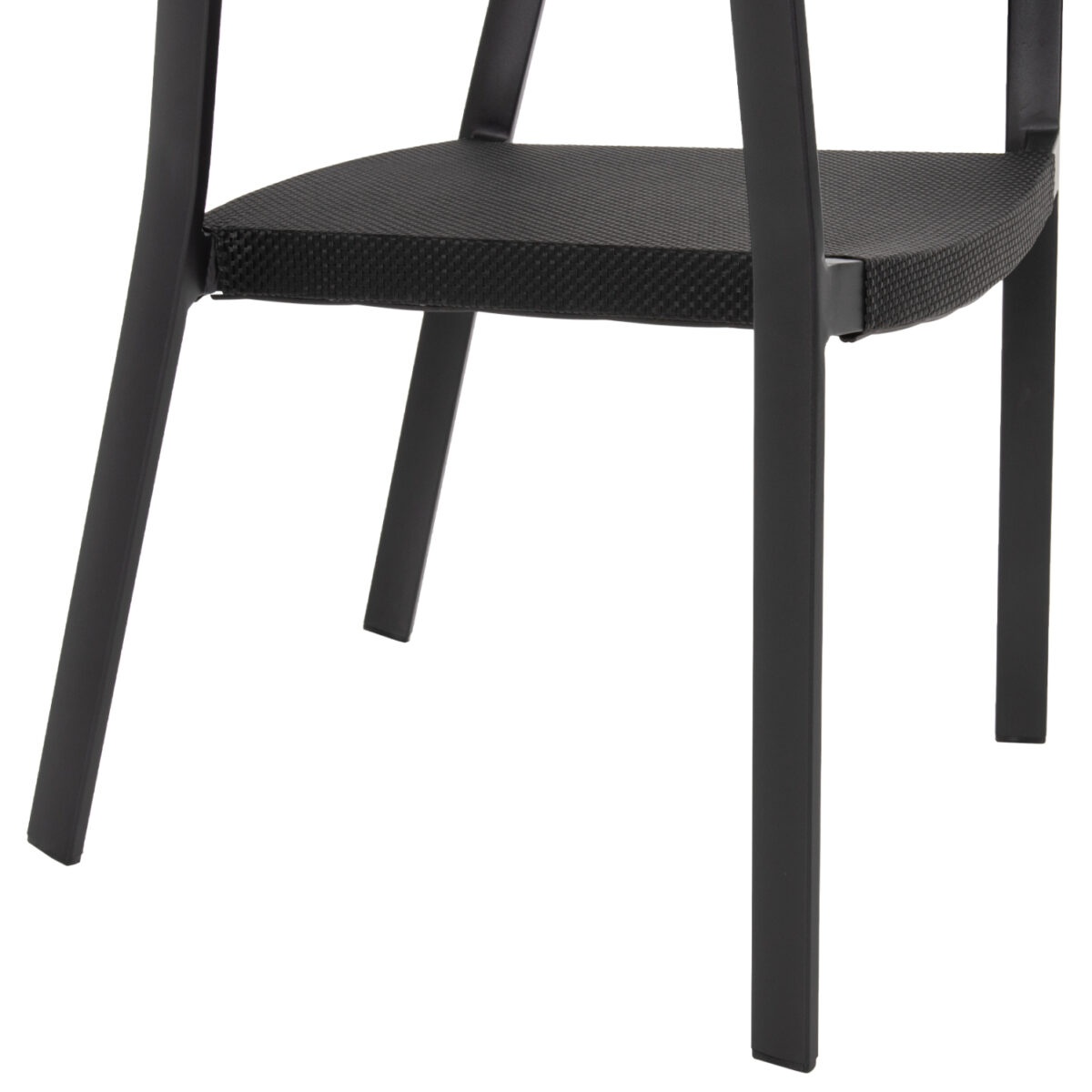 ΠΟΛΥΘΡΟΝΑ ΑΛΟΥΜΙΝΙΟΥ MIRI HM5891.05 ΜΑΥΡΟΣ ΣΚΕΛΕΤΟΣ&TEXTLINE-ΜΠΕΖ RATTAN 57,5x59x81,5Yεκ. - Image 9