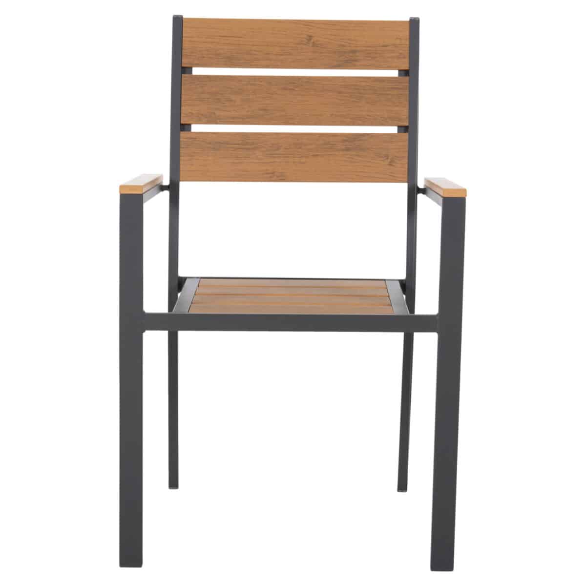 ΠΟΛΥΘΡΟΝΑ ΑΛΟΥΜΙΝΙΟΥ SAGA HM5981.03 ΑΝΘΡΑΚΙ-POLYWOOD ΣΕ ΦΥΣΙΚΟ 55x55x86Υεκ. - Image 3