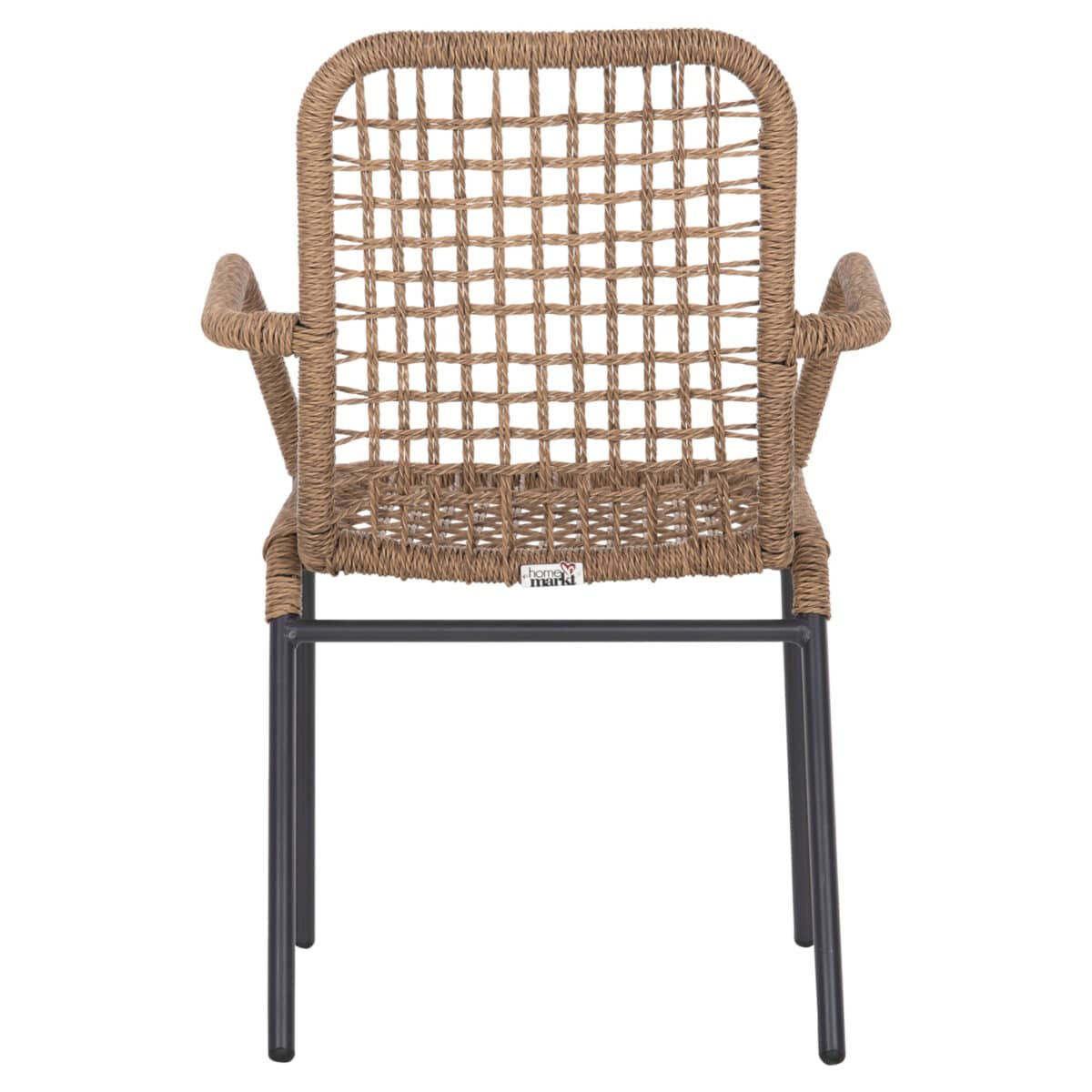 ΠΟΛΥΘΡΟΝΑ ΑΛΟΥΜΙΝΙΟΥ SPANO HM6046 ΑΝΘΡΑΚΙ ΣΚΕΛΕΤΟΣ-ΜΠΕΖ ΣΥΝΘ.RATTAN 55,5x58x81Υεκ. - Image 6