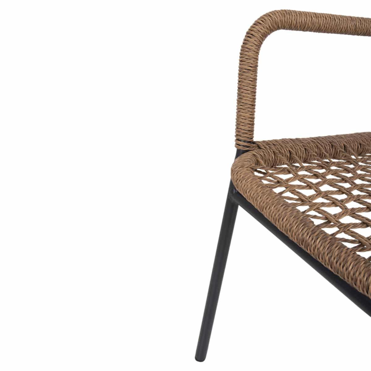 ΠΟΛΥΘΡΟΝΑ ΑΛΟΥΜΙΝΙΟΥ SPANO HM6046 ΑΝΘΡΑΚΙ ΣΚΕΛΕΤΟΣ-ΜΠΕΖ ΣΥΝΘ.RATTAN 55,5x58x81Υεκ. - Image 10