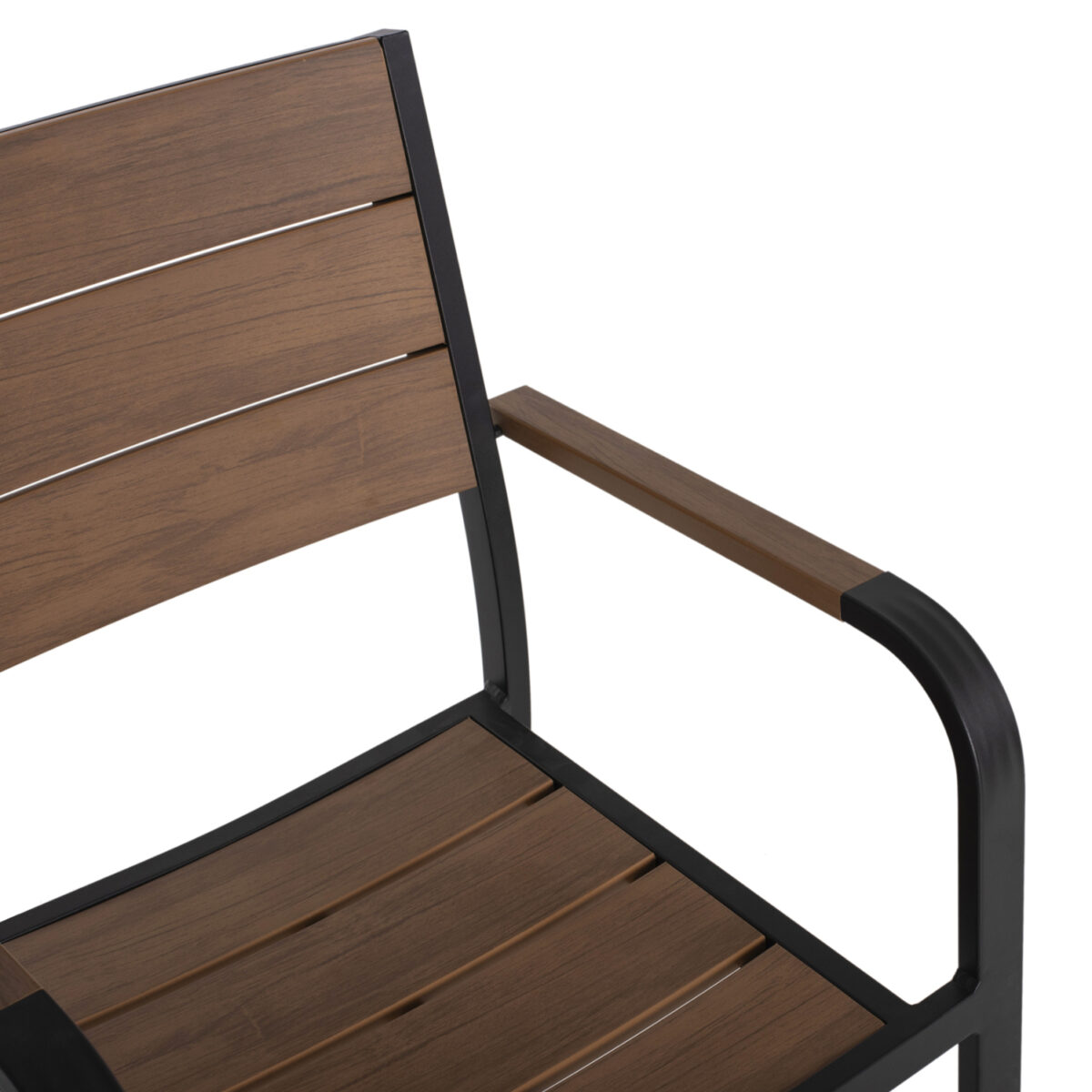 ΠΟΛΥΘΡΟΝΑ ΑΛΟΥΜΙΝΙΟΥ SAGA ΜΑΥΡΗ ΜΕ POLYWOOD HM5127.03 56x55x85,5Yεκ. - Image 8