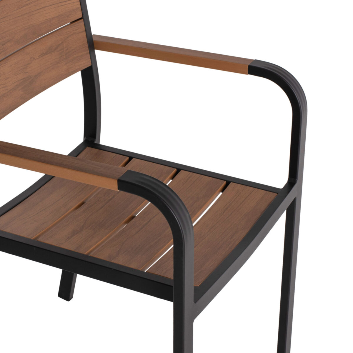 ΠΟΛΥΘΡΟΝΑ ΑΛΟΥΜΙΝΙΟΥ SAGA ΜΑΥΡΗ ΜΕ POLYWOOD HM5127.03 56x55x85,5Yεκ. - Image 9