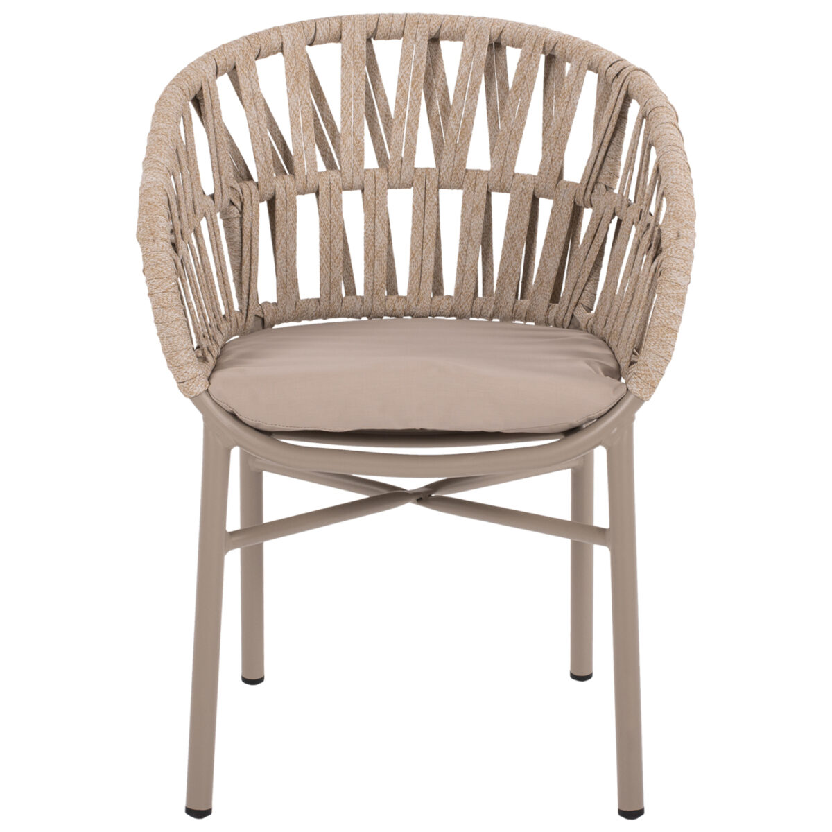 ΠΟΛΥΘΡΟΝΑ ΑΛΟΥΜΙΝΙΟΥ ΜΕ ΣΧΟΙΝΙ ΜΠΕΖ MOKA ΣΚΕΛΕΤΟ 57x56x78Υεκ.HM5857.03 - Image 3