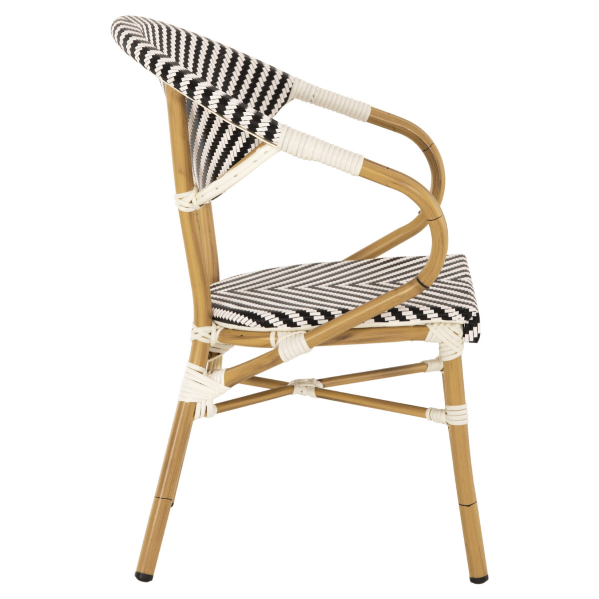 ΠΟΛΥΘΡΟΝΑ BAMBOO LOOK HM5861.01 ΜΑΥΡΟ-ΛΕΥΚΟ 57x55x82 εκ. - Image 4