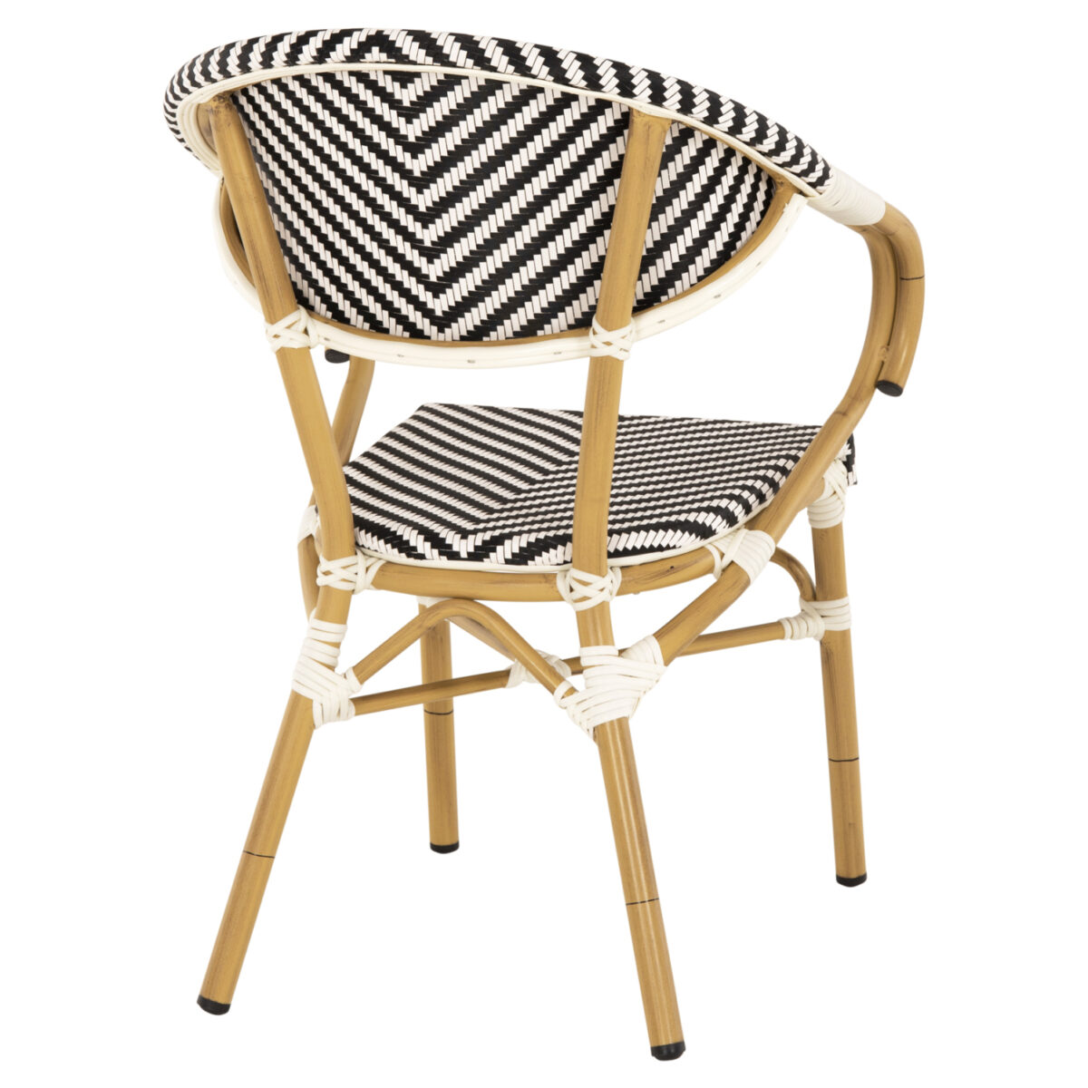 ΠΟΛΥΘΡΟΝΑ BAMBOO LOOK HM5861.01 ΜΑΥΡΟ-ΛΕΥΚΟ 57x55x82 εκ. - Image 5