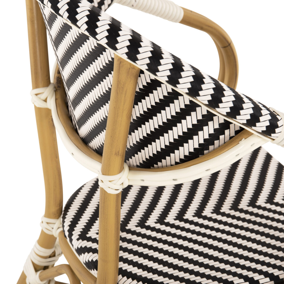 ΠΟΛΥΘΡΟΝΑ BAMBOO LOOK HM5861.01 ΜΑΥΡΟ-ΛΕΥΚΟ 57x55x82 εκ. - Image 9