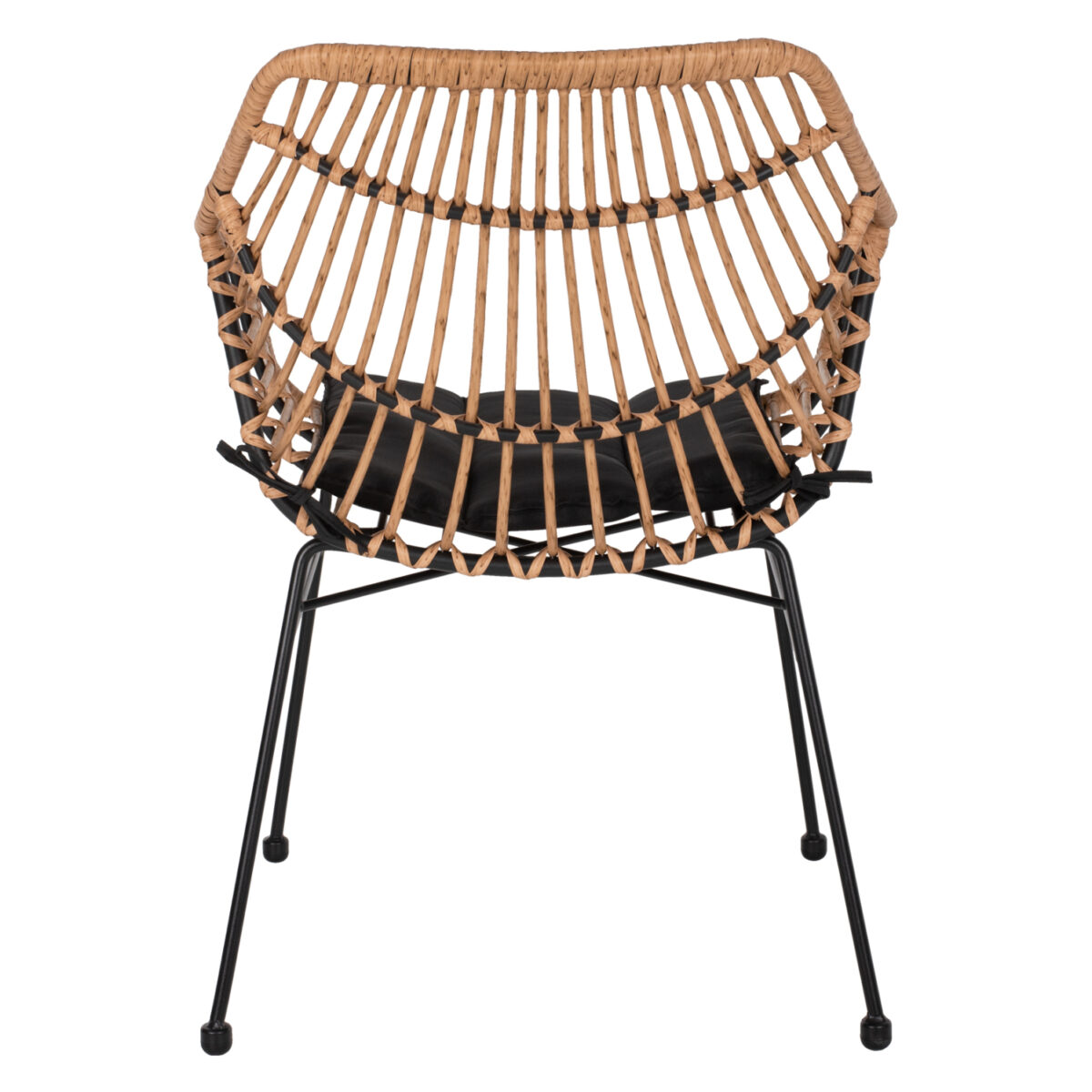 ΠΟΛΥΘΡΟΝΑ ΕΠΑΓΓΕΛΜΑΤΙΚΗ ΜΑΥΡΟ ΜΕΤΑΛΛΟ RATTAN ΜΠΕΖ & ΜΑΞΙΛΑΡΙ HM5864.01 58,5x60,5x80 εκ. - Image 6