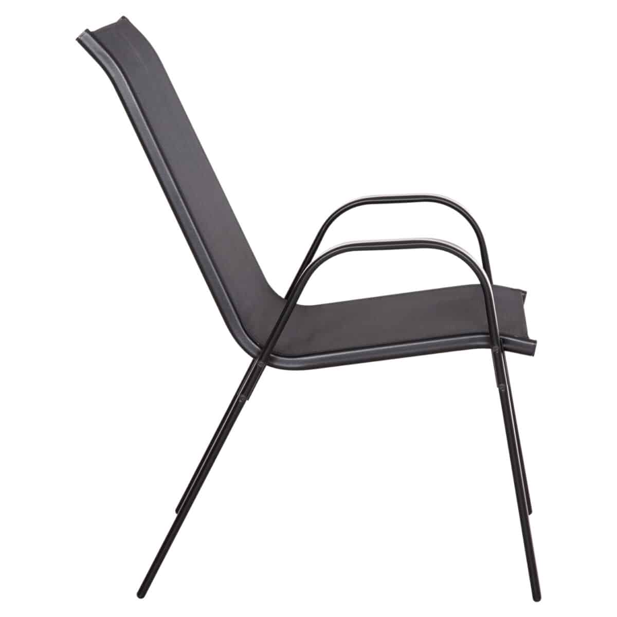 ΠΟΛΥΘΡΟΝΑ ΕΞ.ΧΩΡΟΥ LEON HM5000.43 ΜΕΤΑΛΛΙΚΗ ΜΑΥΡΗ K/D- ΣΕΤ 4 ΤΜΧ-55x70x91Υεκ. - Image 4