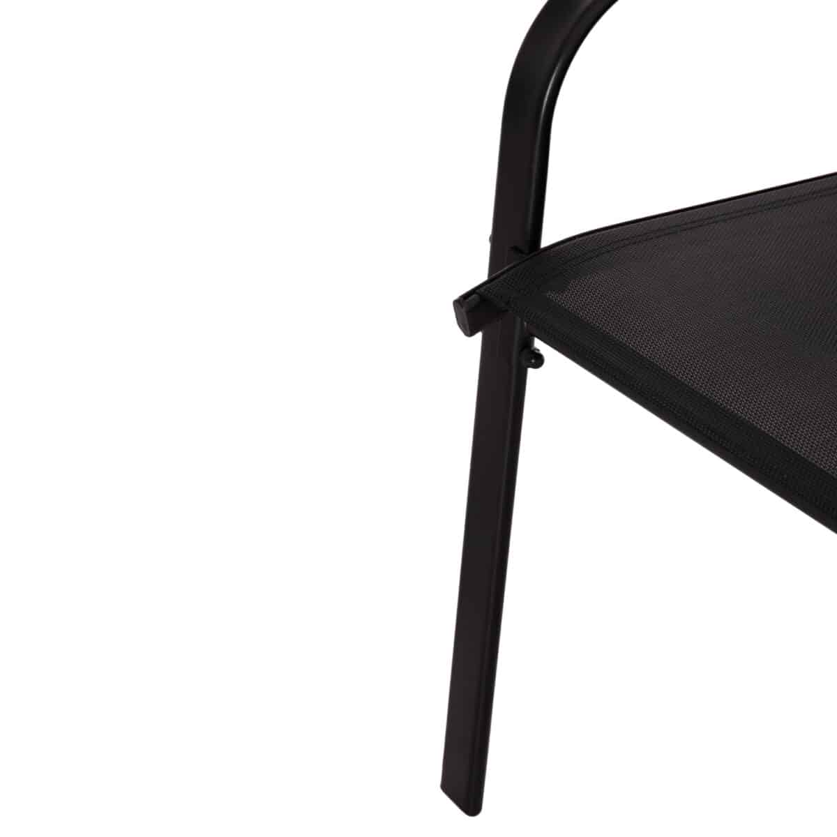 ΠΟΛΥΘΡΟΝΑ ΕΞ.ΧΩΡΟΥ LEON HM5000.43 ΜΕΤΑΛΛΙΚΗ ΜΑΥΡΗ K/D- ΣΕΤ 4 ΤΜΧ-55x70x91Υεκ. - Image 9