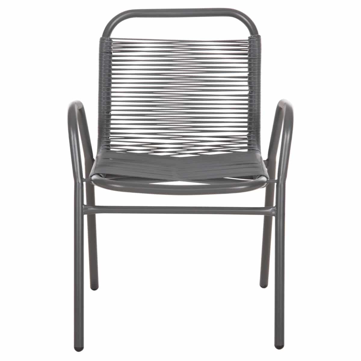 ΠΟΛΥΘΡΟΝΑ ΕΞ.ΧΩΡΟΥ AVRIL HM5968.01 ΜΕΤΑΛΛΟ ΚΑΙ ΣΥΝΘ.RATTAN ΣΕ ΓΚΡΙ 54,5x56x78Υεκ. - Image 3