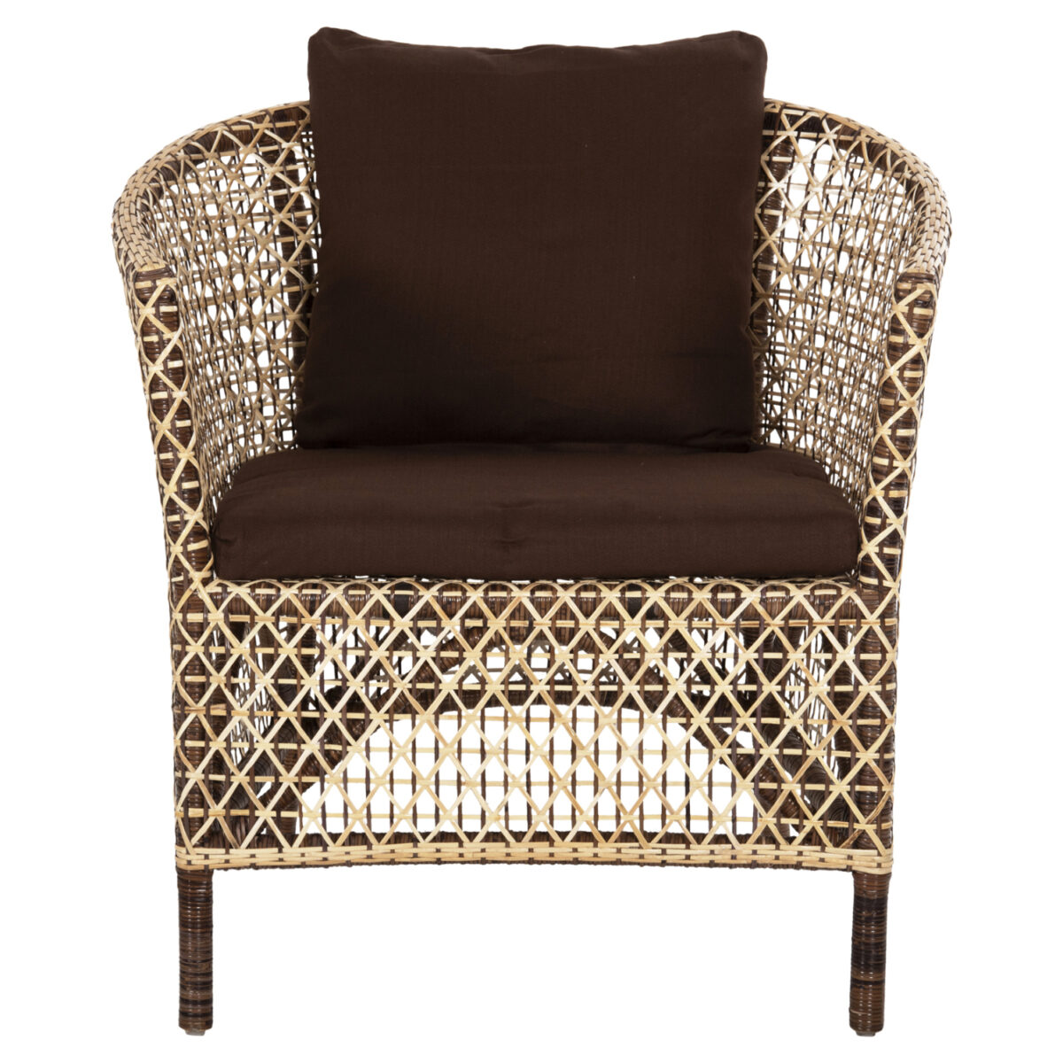 ΠΟΛΥΘΡΟΝΑ ΕΞΩΤ.ΧΩΡΟΥ HM6111 SILMAR-RATTAN ΚΑΦΕ ΚΑΙ ΦΥΣΙΚΟ-ΜΑΞΙΛΑΡΙΑ ΚΑΦΕ 82x76x85Υεκ - Image 3