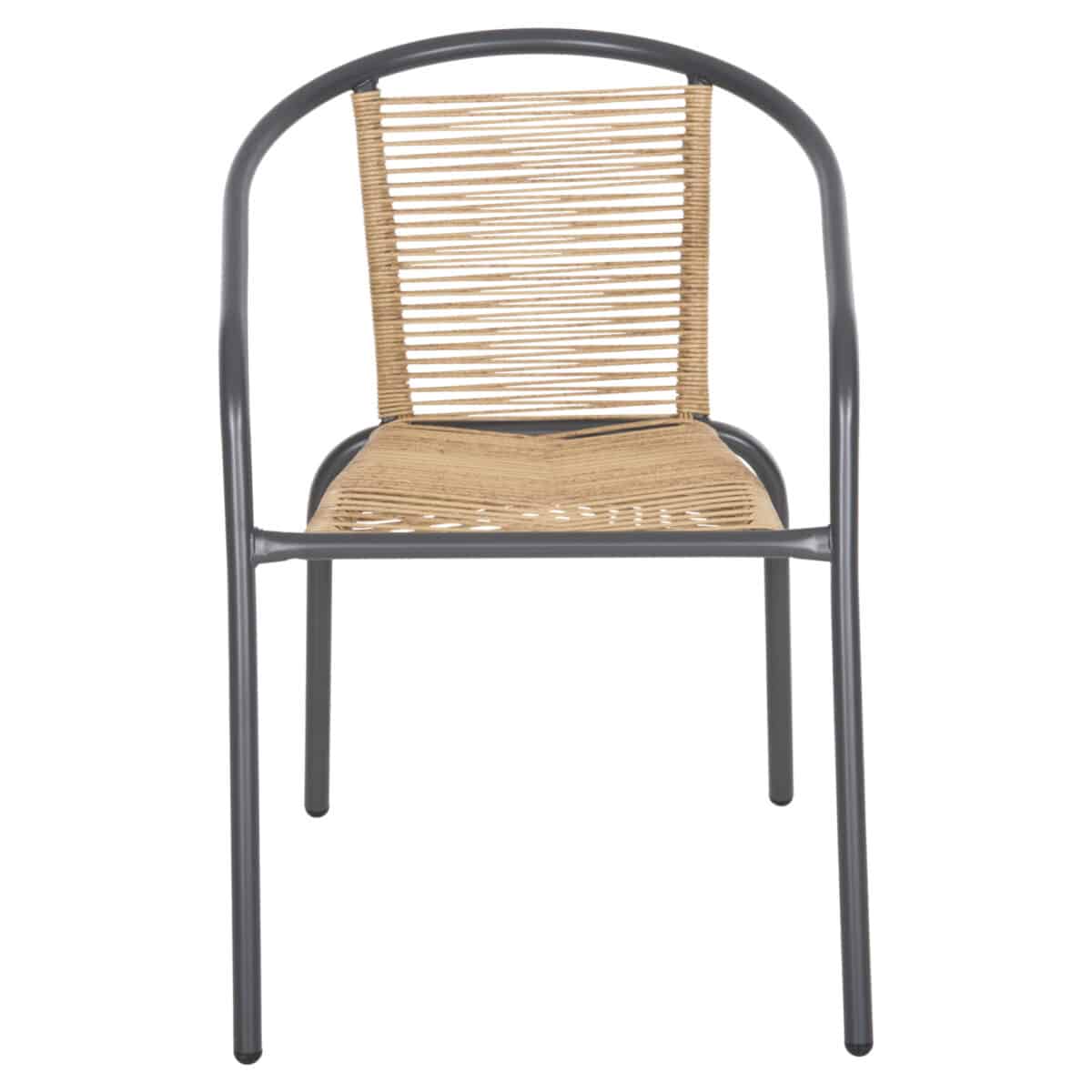 ΠΟΛΥΘΡΟΝΑ SWIFTER HM5969.02 ΜΕΤΑΛΛΟ ΓΚΡΙ-ΣΥΝΘ. RATTAN ΣΕ ΦΥΣΙΚΟ 54x61x75Υεκ. - Image 3