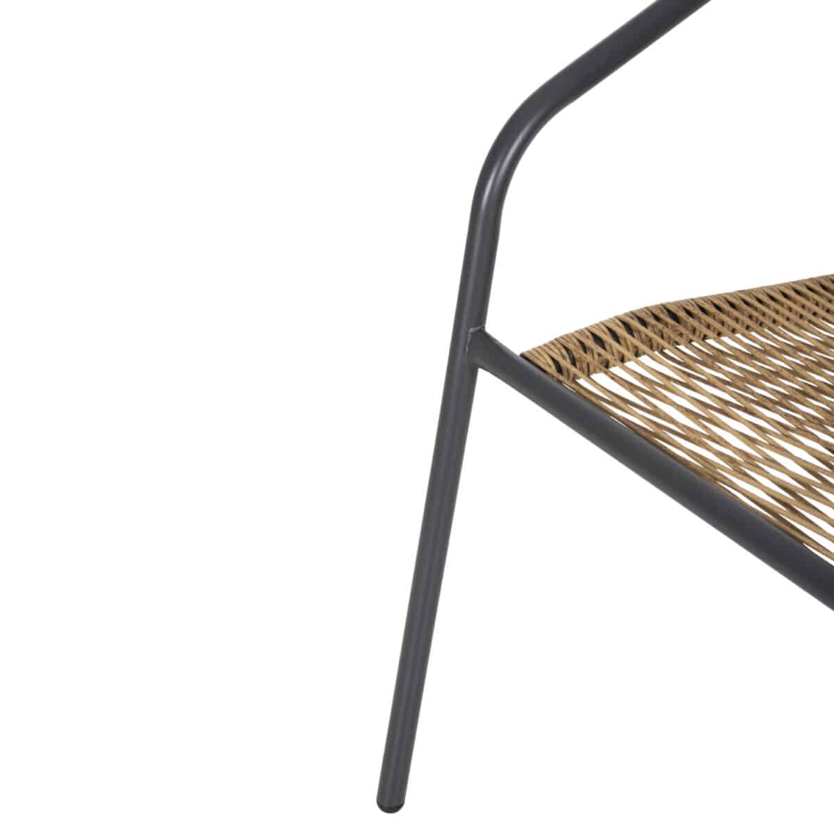 ΠΟΛΥΘΡΟΝΑ SWIFTER HM5969.02 ΜΕΤΑΛΛΟ ΓΚΡΙ-ΣΥΝΘ. RATTAN ΣΕ ΦΥΣΙΚΟ 54x61x75Υεκ. - Image 9