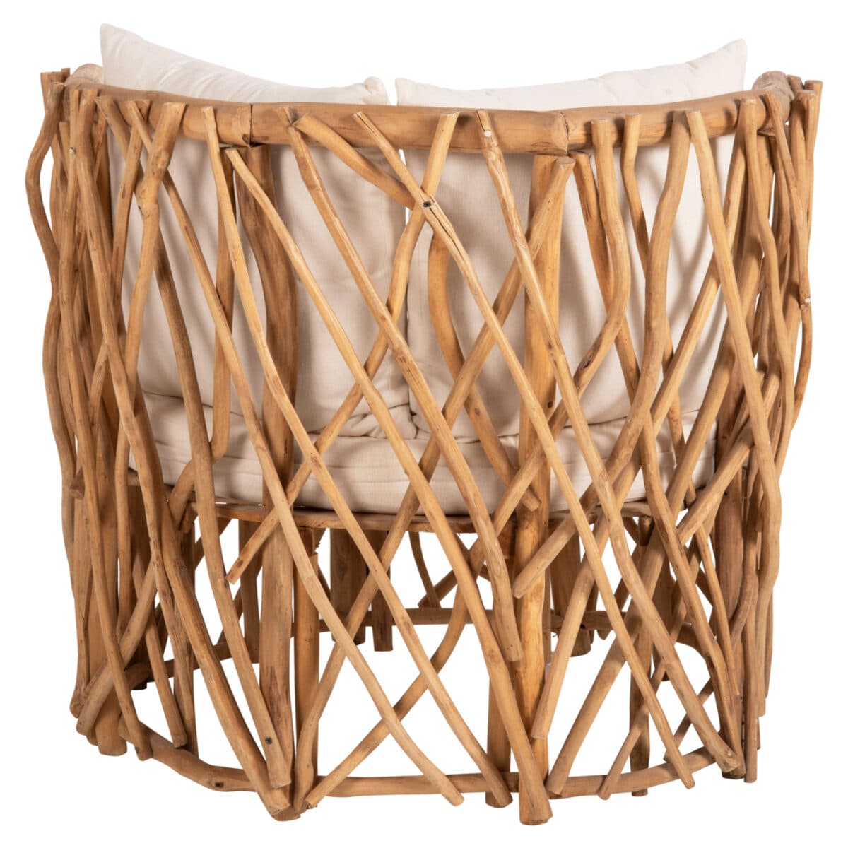 ΠΟΛΥΘΡΟΝΑ ΚΑΑΝ HM5994 ΚΛΑΔΙΑ TEAK ΣΕ ΦΥΣΙΚΟ-ΜΑΞΙΛΑΡΙΑ ΛΕΥΚΑ 95x89x80Υεκ. - Image 5