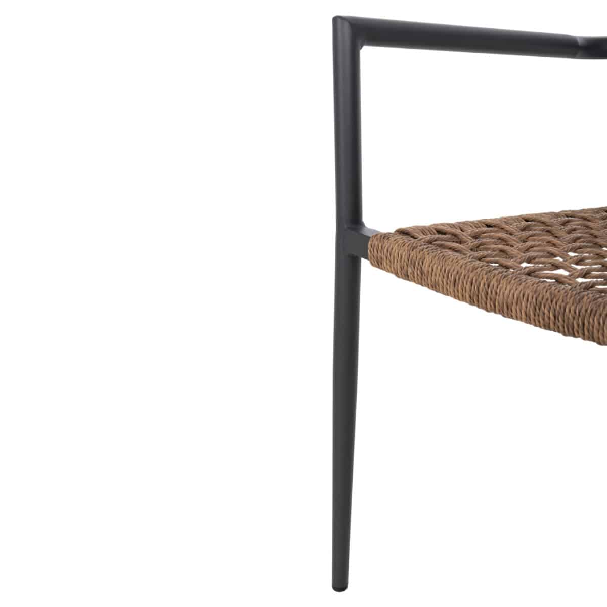 ΠΟΛΥΘΡΟΝΑ TRILAN HM6044.03 ΑΛΟΥΜΙΝΙΟ ΑΝΘΡΑΚΙ ΜΕ ΣΥΝΘΕΤΙΚΟ RATTAN ΦΥΣΙΚΟ 57x59x85Υεκ. - Image 10