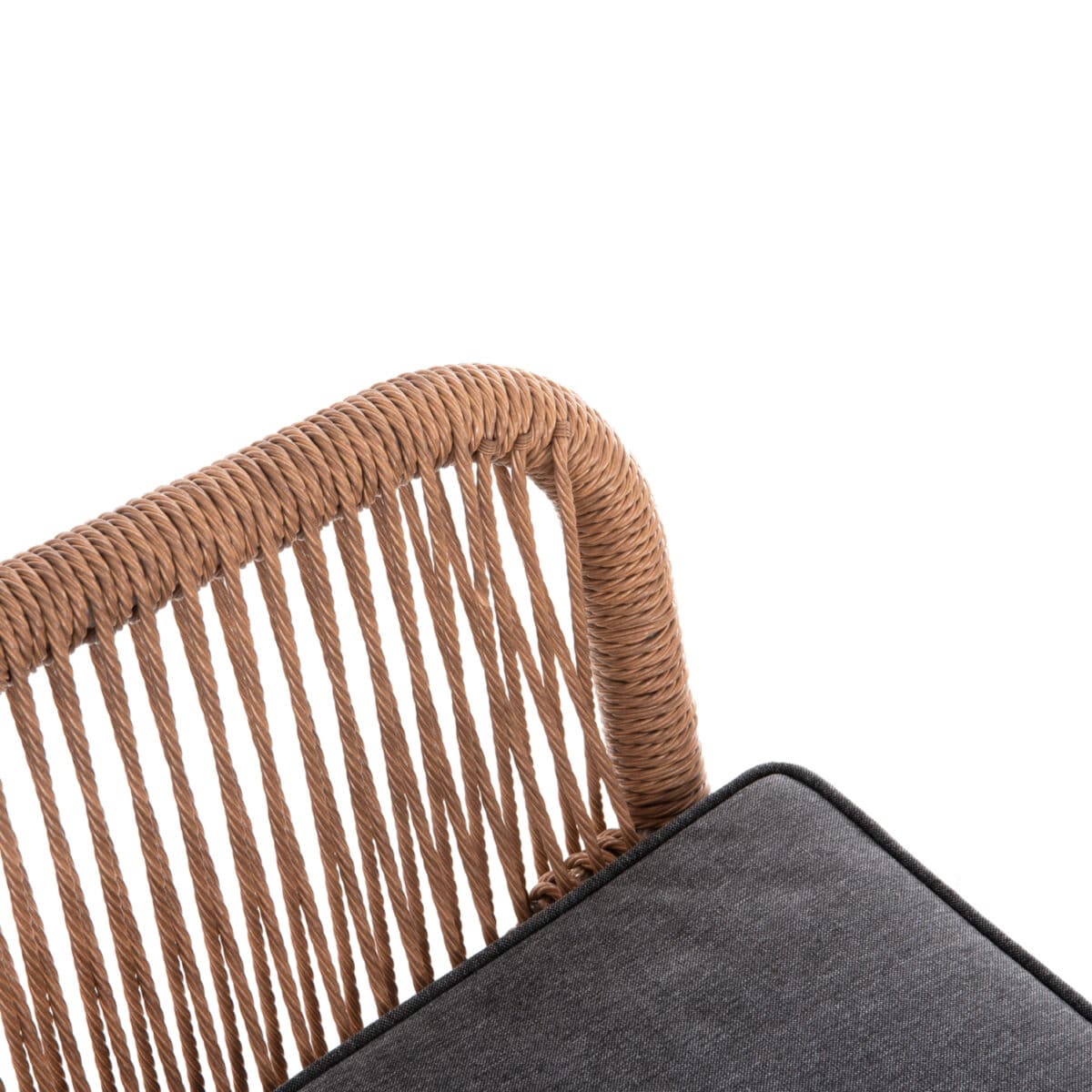 ΠΟΛΥΘΡΟΝΑ TOPIN HM6048.01 ΑΛΟΥΜΙΝΙΟ ΛΕΥΚΟ-P.E. RATTAN ΑΝΟΙΧΤΟ ΚΑΦΕ-ΜΑΞΙΛΑΡΙ ΓΚΡΙ 58x60x83Υ εκ - Image 9