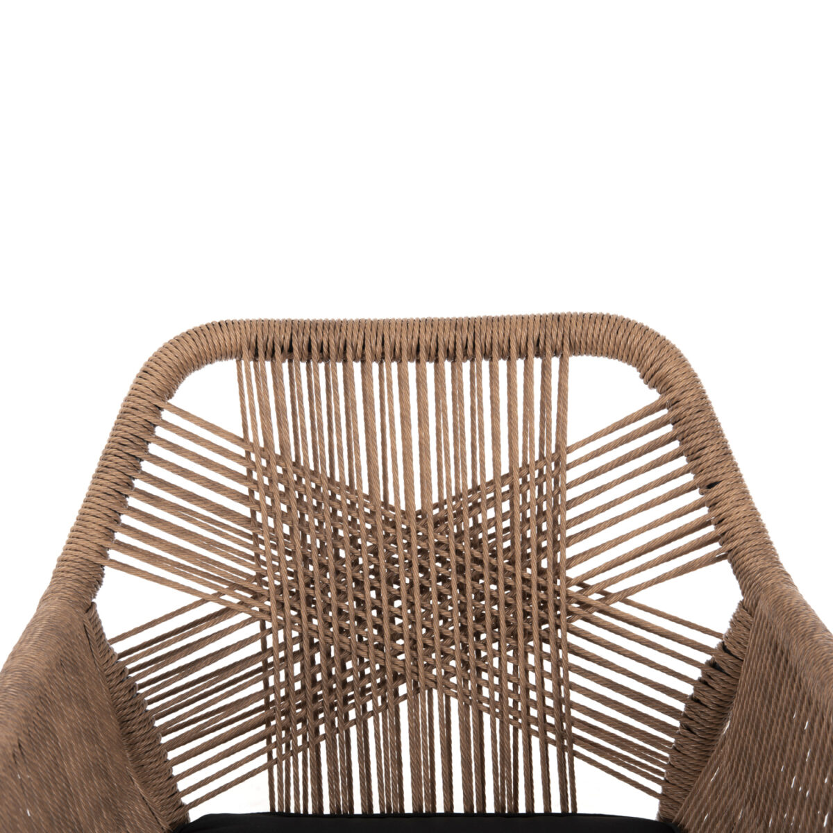 ΠΟΛΥΘΡΟΝΑ TOPIN HM6048.02 ΑΛΟΥΜΙΝΙΟ ΜΑΥΡΟ-P.E. RATTAN ΜΠΕΖ-ΜΑΞΙΛΑΡΙ ΜΑΥΡΟ 57x65x84Υ εκ - Image 7