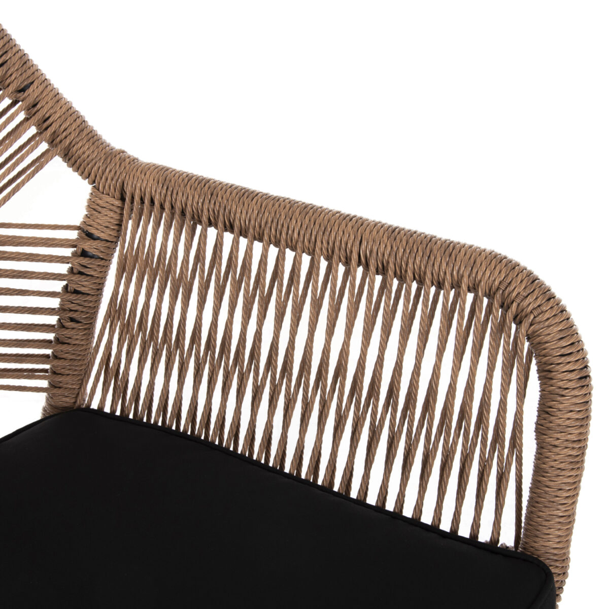 ΠΟΛΥΘΡΟΝΑ TOPIN HM6048.02 ΑΛΟΥΜΙΝΙΟ ΜΑΥΡΟ-P.E. RATTAN ΜΠΕΖ-ΜΑΞΙΛΑΡΙ ΜΑΥΡΟ 57x65x84Υ εκ - Image 9