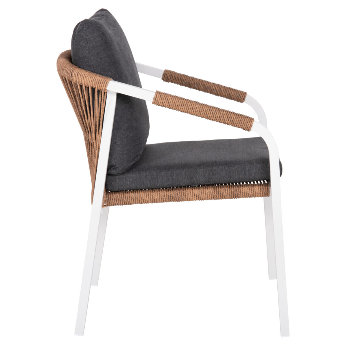 ΠΟΛΥΘΡΟΝΑ MAERLY HM6051.01 ΛΕΥΚΟ ΑΛΟΥΜΙΝΙΟ-ΑΝΟΙΧΤΟ ΚΑΦΕ P.E.RATTAN-ΜΑΞΙΛΑΡΙΑ 55,5x62,5x76,5-85 εκ. - Image 4