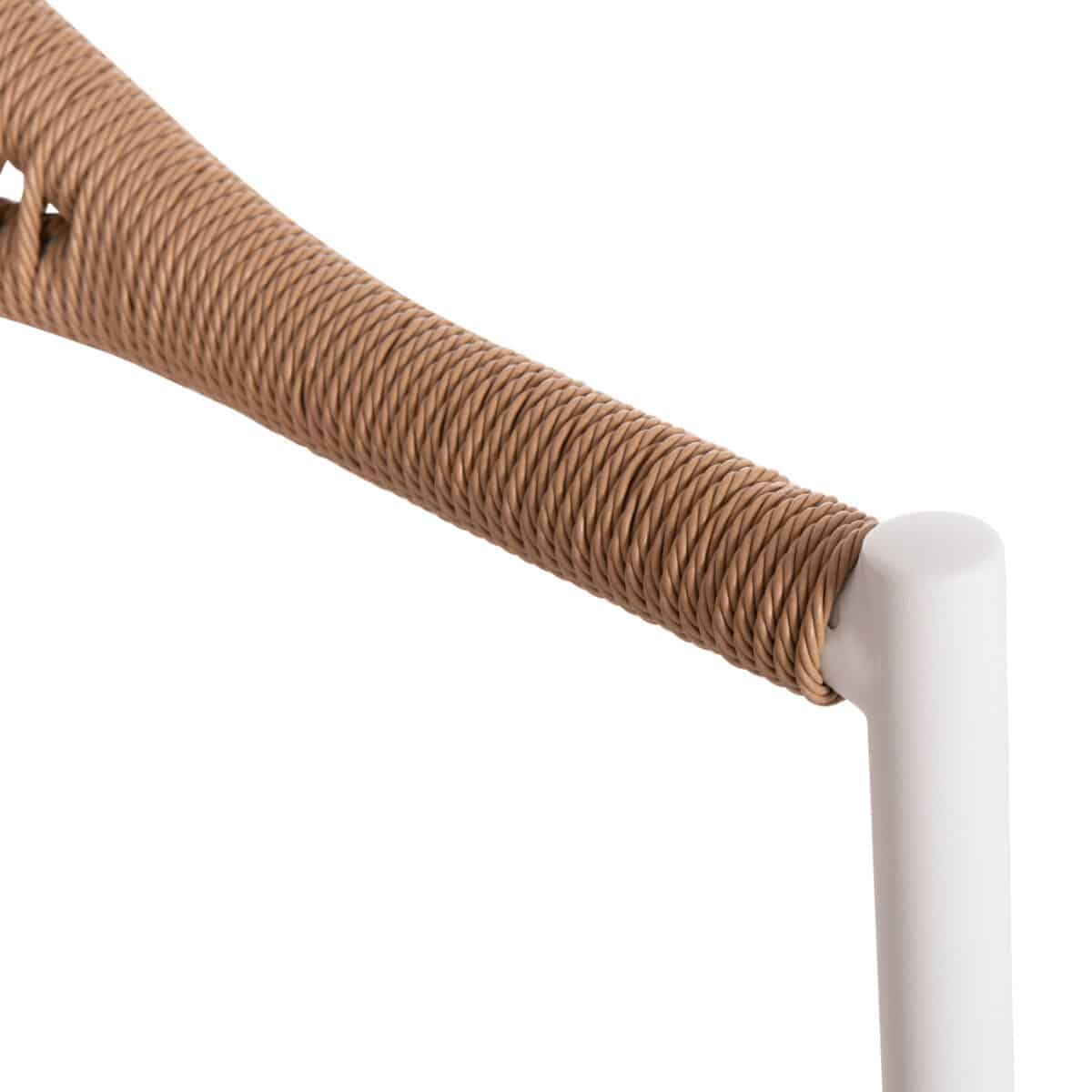 ΠΟΛΥΘΡΟΝΑ BERG HM6284.01 ΑΛΟΥΜΙΝΙΟ & TEXTILENE ΛΕΥΚΟ--P.E.TWISTED RATTAN 55x56x79Υεκ - Image 8