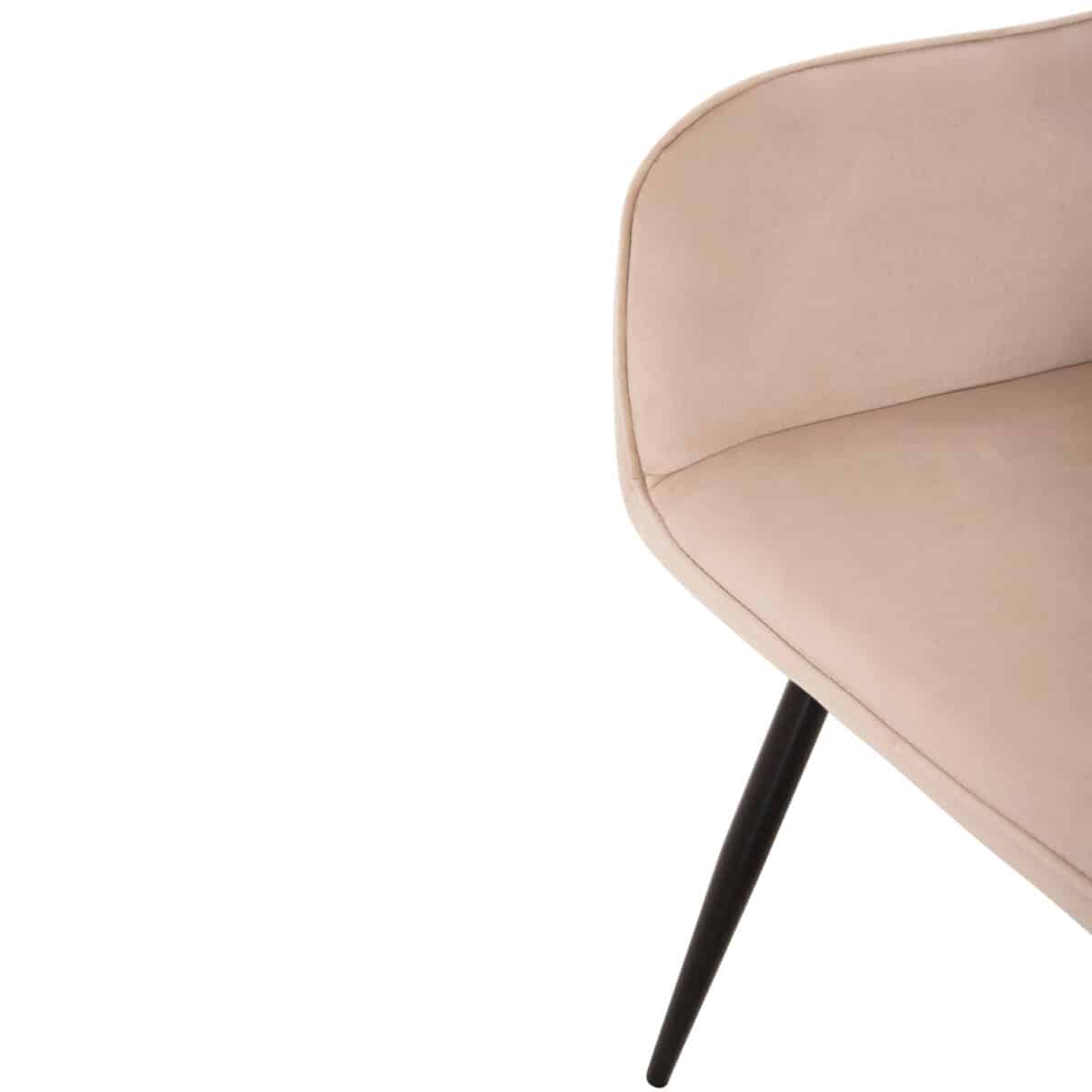 polythrona-fb9858205-ekroy-beloydo-mayra-8 ΠΟΛΥΘΡΟΝΑ LATRELL HM8582.05 ΕΚΡΟΥ ΒΕΛΟΥΔΟ & ΜΑΥΡΑ ΜΕΤΑΛΛΙΚΑ ΠΟΔΙΑ 54x57x84Yεκ. - Image 9
