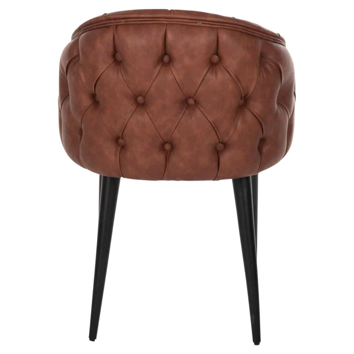 ΠΟΛΥΘΡΟΝΑ LORETTA HM9271.53 ΜΕ ΤΑΜΠΑ ΤΕΧΝΟΔΕΡΜΑ & ΞΥΛΙΝΑ ΜΑΥΡΑ ΠΟΔΙΑ 53x60x82Υεκ. - Image 6