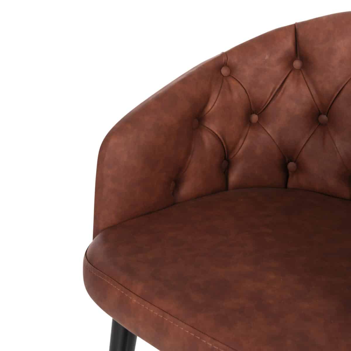 ΠΟΛΥΘΡΟΝΑ LORETTA HM9271.53 ΜΕ ΤΑΜΠΑ ΤΕΧΝΟΔΕΡΜΑ & ΞΥΛΙΝΑ ΜΑΥΡΑ ΠΟΔΙΑ 53x60x82Υεκ. - Image 8