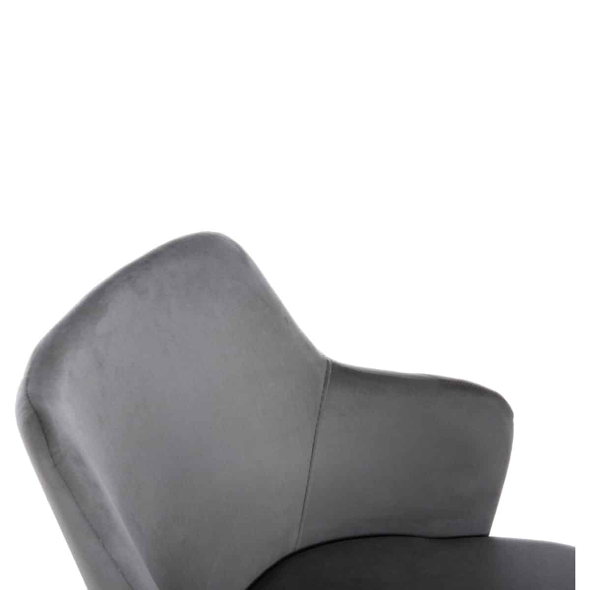 ΠΟΛΥΘΡΟΝΑ TRIANA HM9278.11 ΓΚΡΙ ΒΕΛΟΥΔΟ ΜΕ ΜΕΤΑΛΛΙΚΑ ΧΡΥΣΑ ΠΟΔΙΑ 54,5x60,5x85,5Υεκ. - Image 6