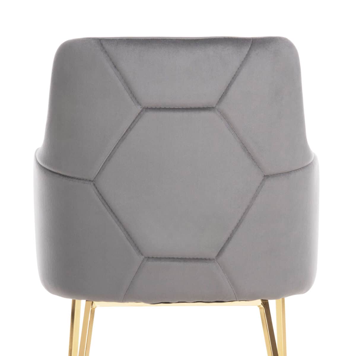 ΠΟΛΥΘΡΟΝΑ TRIANA HM9278.11 ΓΚΡΙ ΒΕΛΟΥΔΟ ΜΕ ΜΕΤΑΛΛΙΚΑ ΧΡΥΣΑ ΠΟΔΙΑ 54,5x60,5x85,5Υεκ. - Image 7