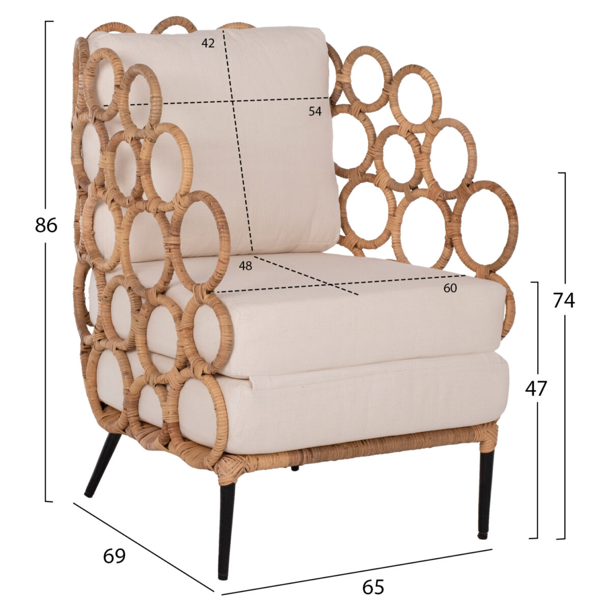 polythrona-fb99341-apo-rattan-metallo-fy-1 ΠΟΛΥΘΡΟΝΑ RINGER HM9341 ΑΠΟ RATTAN-ΜΕΤΑΛΛΟ ΦΥΣΙΚΟ ΧΡΩΜΑ 65x69x86Y εκ. - Image 2