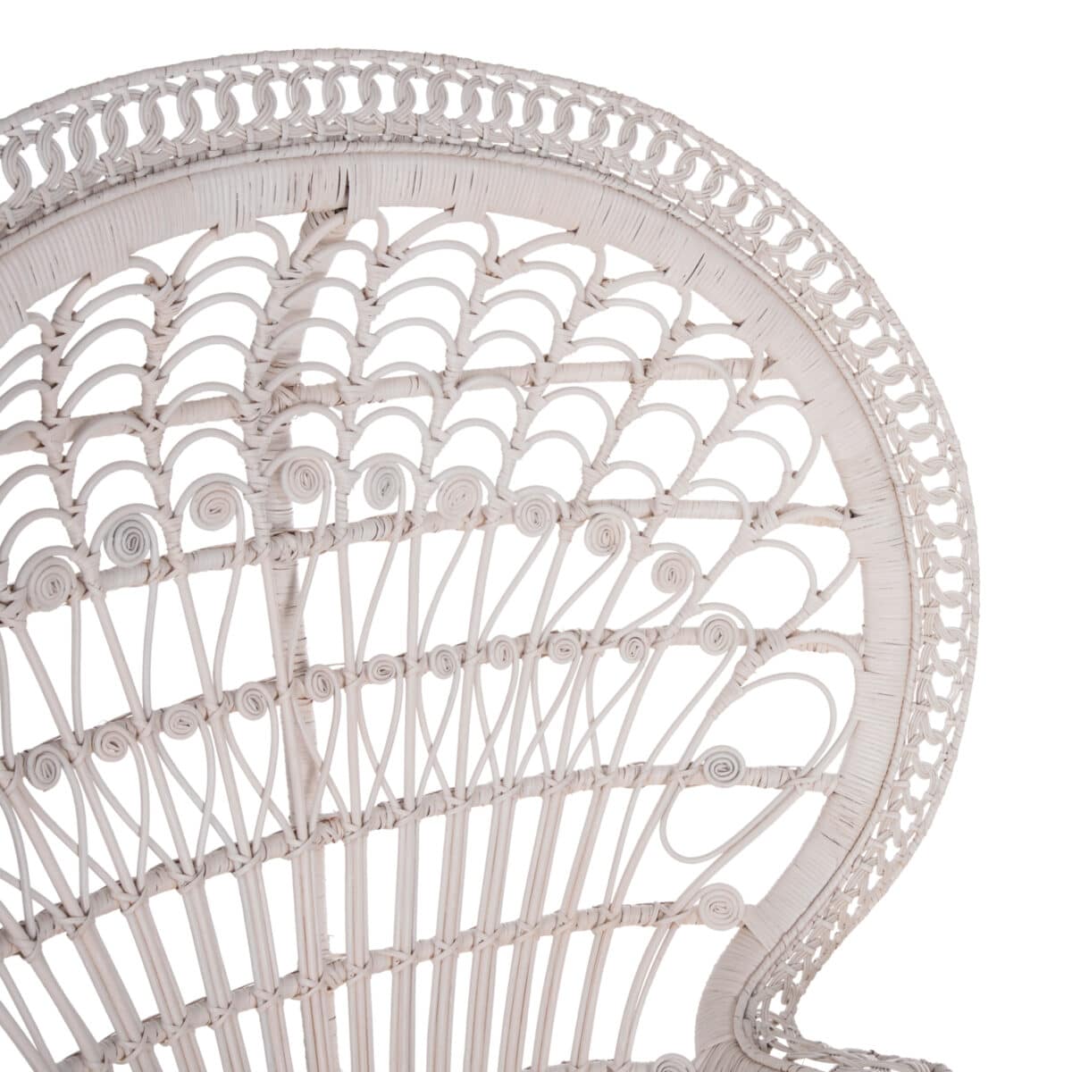 ΠΟΛΥΘΡΟΝΑ ROYAL PEACOCK HM9342.02 RATTAN ΣΕ ΛΕΥΚΟ-ΜΑΞΙΛΑΡΙ ΛΕΥΚΟ 114x72x150Yεκ. - Image 9