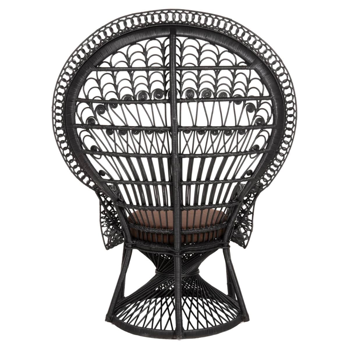 ΠΟΛΥΘΡΟΝΑ ROYAL PEACOCK HM9342.03 RATTAN ΜΑΥΡΟ-ΜΑΞΙΛΑΡΙ ΜΑΥΡΟ 114x72x150Yεκ. - Image 6
