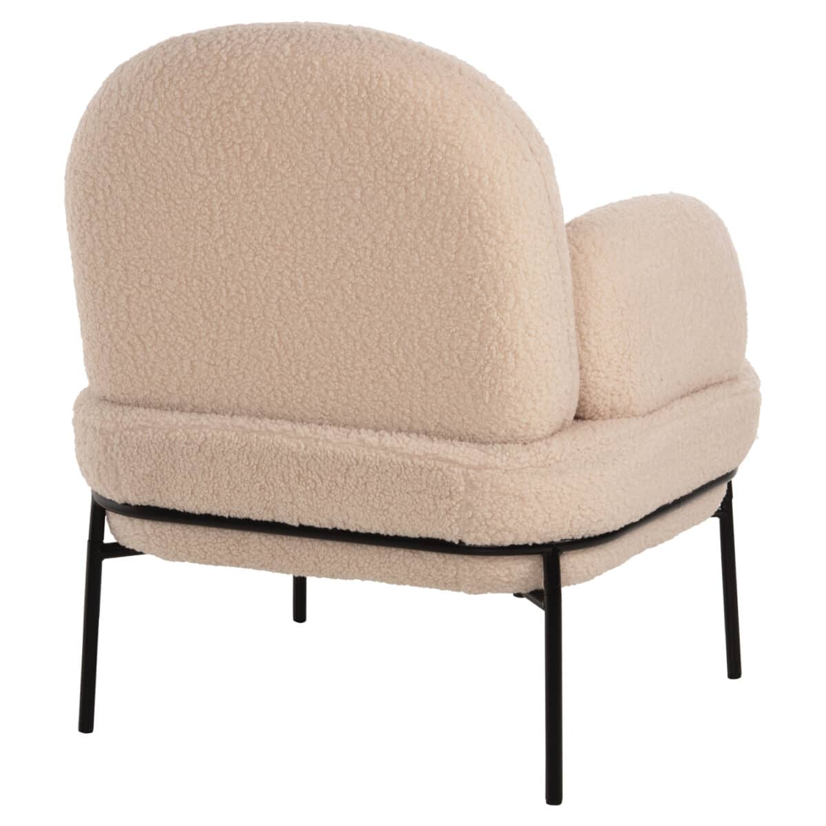 ΠΟΛΥΘΡΟΝΑ AGNES HM9525.20 ΕΚΡΟΥ ΜΠΟΥΚΛΕ-ΜΑΥΡΑ ΜΕΤΑΛΛΙΚΑ ΠΟΔΙΑ 74x71x83Υεκ. - Image 5