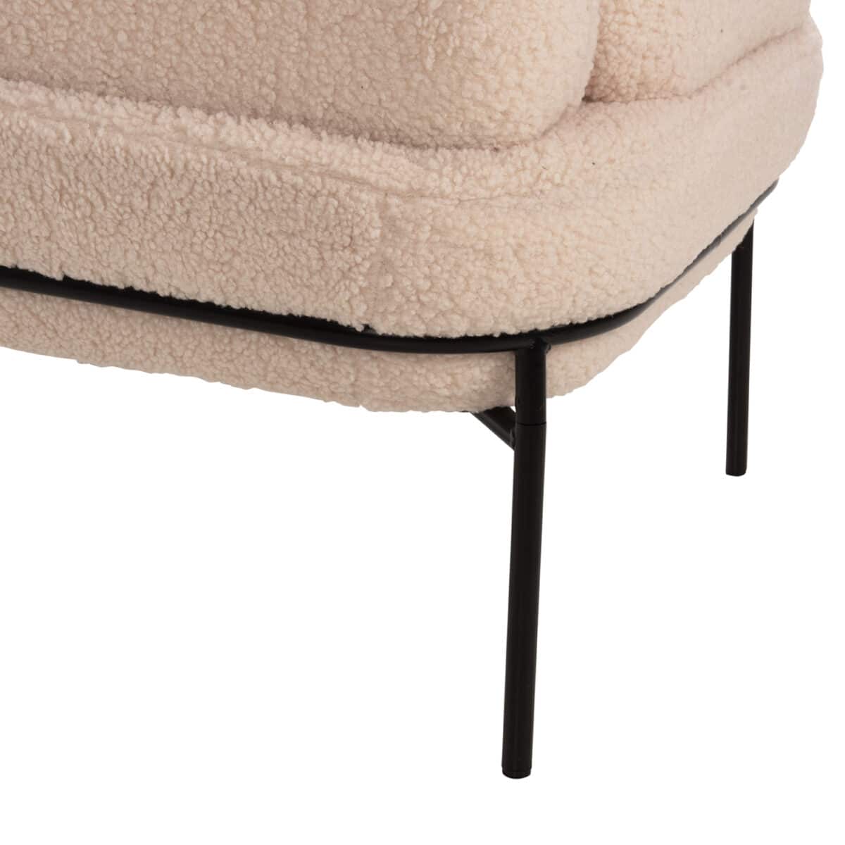 ΠΟΛΥΘΡΟΝΑ AGNES HM9525.20 ΕΚΡΟΥ ΜΠΟΥΚΛΕ-ΜΑΥΡΑ ΜΕΤΑΛΛΙΚΑ ΠΟΔΙΑ 74x71x83Υεκ. - Image 9