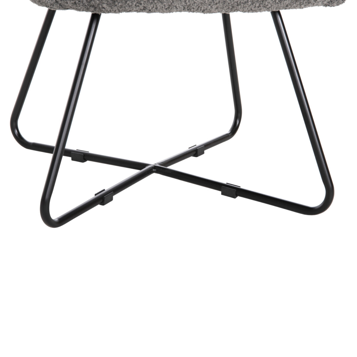 ΠΟΛΥΘΡΟΝΑ HARNIS HM9603.01 ΓΚΡΙ ΜΠΟΥΚΛΕ-ΜΑΥΡΑ ΜΕΤΑΛ.ΠΟΔΙΑ ΧΙΑΣΤΙ 59,5x64x77Υεκ - Image 9