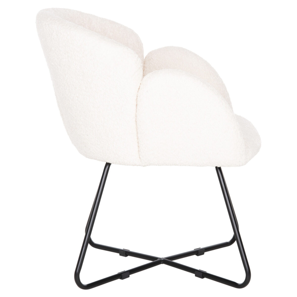 ΠΟΛΥΘΡΟΝΑ HARNIS HM9603.06 ΕΚΡΟΥ ΜΠΟΥΚΛΕ-ΜΑΥΡΑ ΜΕΤΑΛ.ΠΟΔΙΑ ΧΙΑΣΤΙ 59,5x64x77Υεκ - Image 4