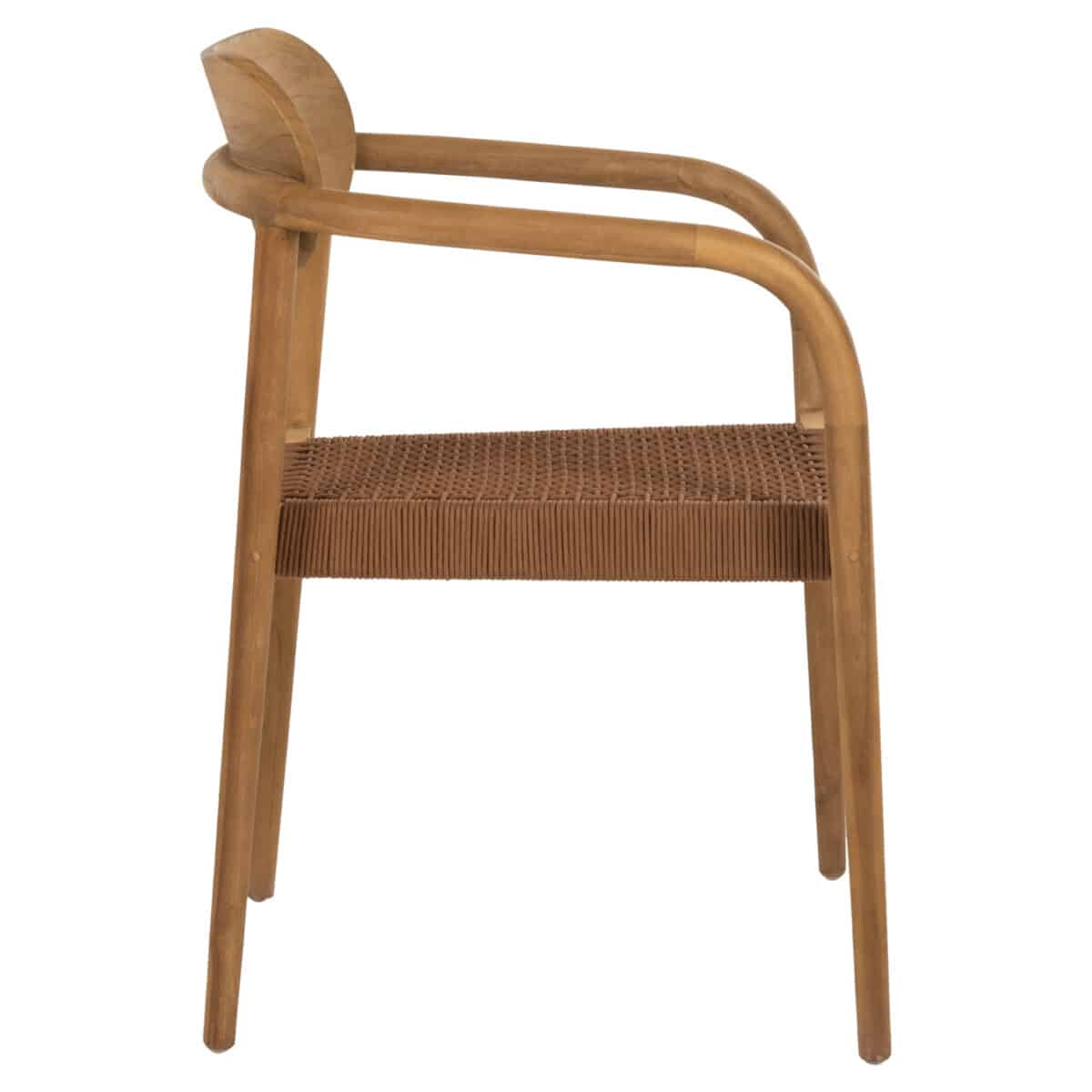 ΠΟΛΥΘΡΟΝΑ OSLO HM9636.01 ΞΥΛΟ TEAK ΦΥΣΙΚΟ & ΚΑΦΕ ΣΧΟΙΝΙ 55x54x80Y εκ. - Image 4