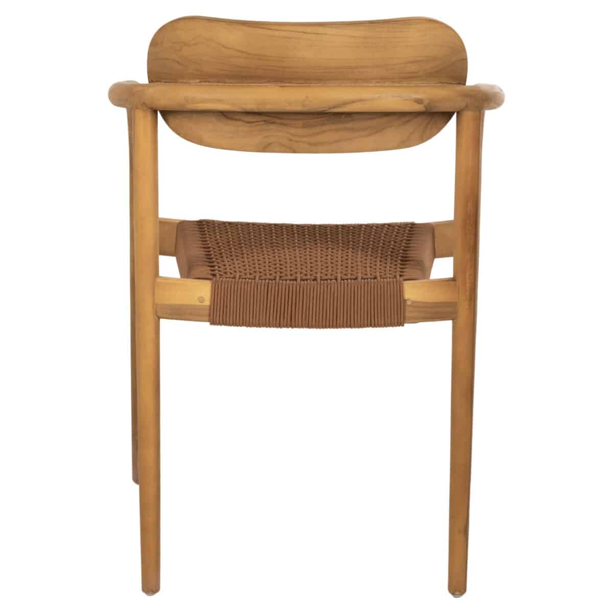 ΠΟΛΥΘΡΟΝΑ OSLO HM9636.01 ΞΥΛΟ TEAK ΦΥΣΙΚΟ & ΚΑΦΕ ΣΧΟΙΝΙ 55x54x80Y εκ. - Image 6