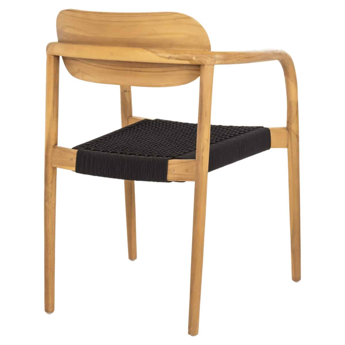 ΠΟΛΥΘΡΟΝΑ OSLO HM9636.02 ΞΥΛΟ TEAK ΦΥΣΙΚΟ & ΜΑΥΡΟ ΣΧΟΙΝΙ 55x54x80Y εκ. - Image 5