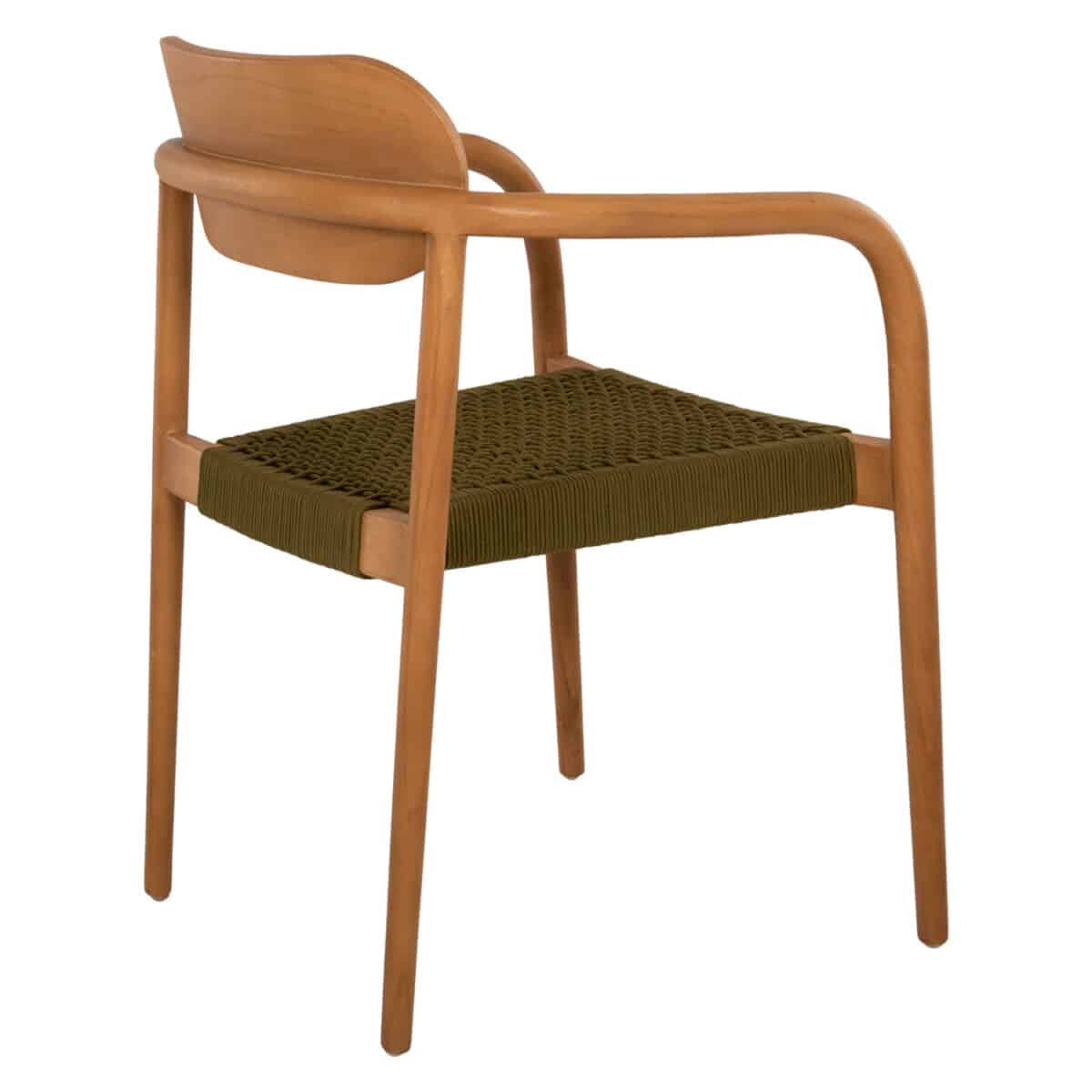 ΠΟΛΥΘΡΟΝΑ OSLO HM9636.05 ΞΥΛΟ TEAK ΦΥΣΙΚΟ & ΠΡΑΣΙΝΟ ΣΧΟΙΝΙ 55x54x80Yεκ. - Image 5