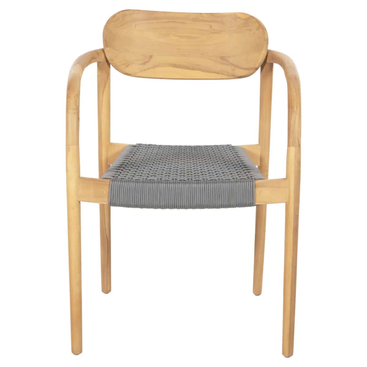 ΠΟΛΥΘΡΟΝΑ OSLO HM9636.08 ΞΥΛΟ TEAK ΦΥΣΙΚΟ & ΓΚΡΙ ΣΧΟΙΝΙ 55x54x80Yεκ. - Image 3