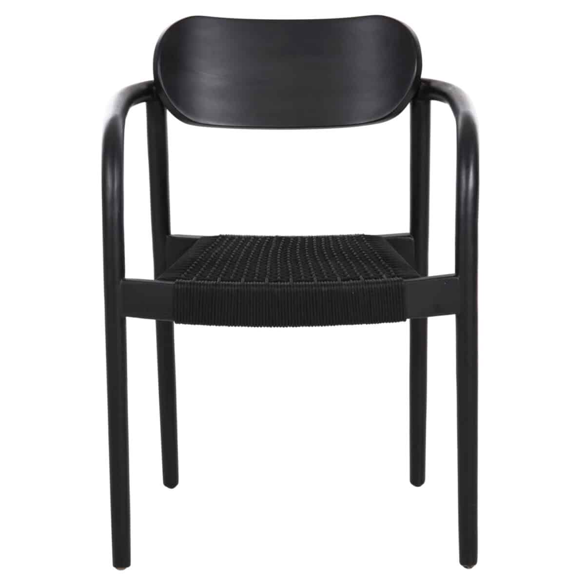 ΠΟΛΥΘΡΟΝΑ OSLO HM9636.12 ΞΥΛΟ TEAK ΜΑΥΡΟ & ΜΑΥΡΟ ΣΧΟΙΝΙ 55x54x80Yεκ. - Image 3