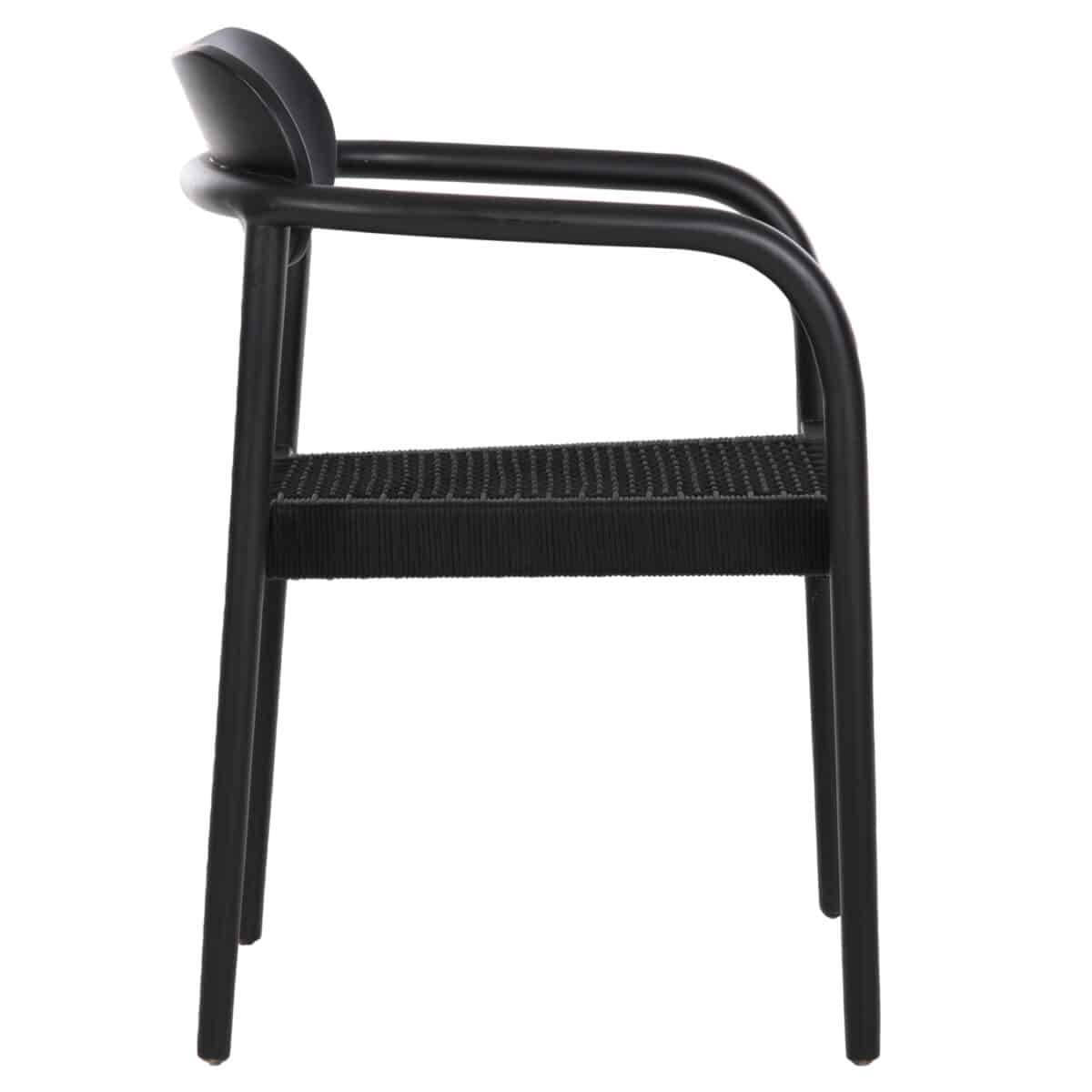 ΠΟΛΥΘΡΟΝΑ OSLO HM9636.12 ΞΥΛΟ TEAK ΜΑΥΡΟ & ΜΑΥΡΟ ΣΧΟΙΝΙ 55x54x80Yεκ. - Image 4