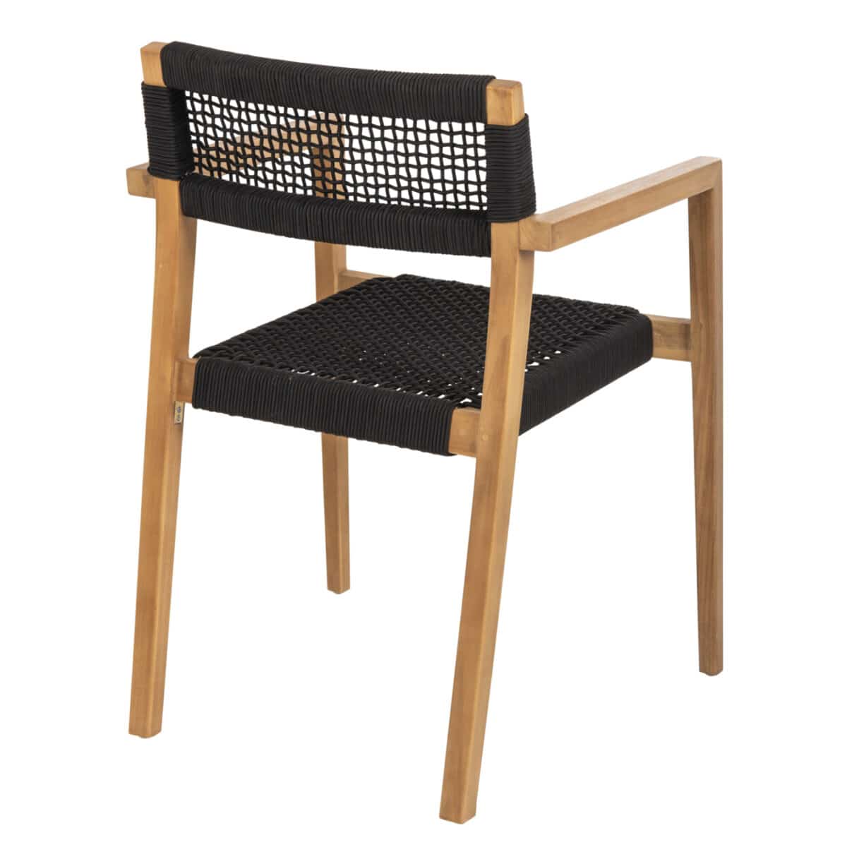polythrona-fb9963702-xylo-teak-fysiko-ma-4 ΠΟΛΥΘΡΟΝΑ CHARLOTTE HM9637.02 ΞΥΛΟ TEAK ΦΥΣΙΚΟ & ΜΑΥΡΟ ΣΧΟΙΝΙ 59x54x83Y εκ. - Image 5