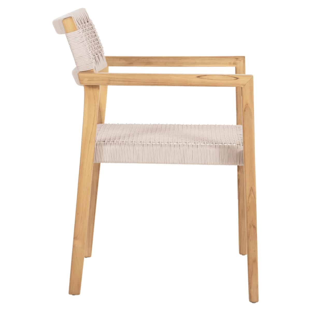 ΠΟΛΥΘΡΟΝΑ CHARLOTTE HM9637.07 ΞΥΛΟ TEAK ΦΥΣΙΚΟ & ΜΠΕΖ ΣΧΟΙΝΙ 58x61x81Yεκ. - Image 4